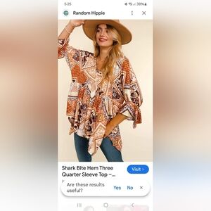 Haptics shark bite oversized top